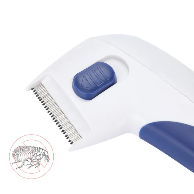 Pet Lice Remover Electric Flea Zapper Cat Dog Cleaning Comb Hair Removal Brush 9