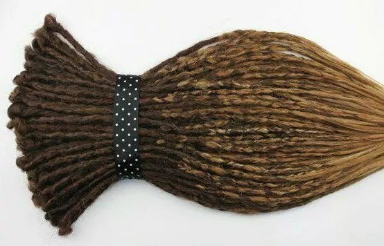 Brown Ombre Crochet Synthetic Dreads Single Double Ended Dreadlocks Extensions