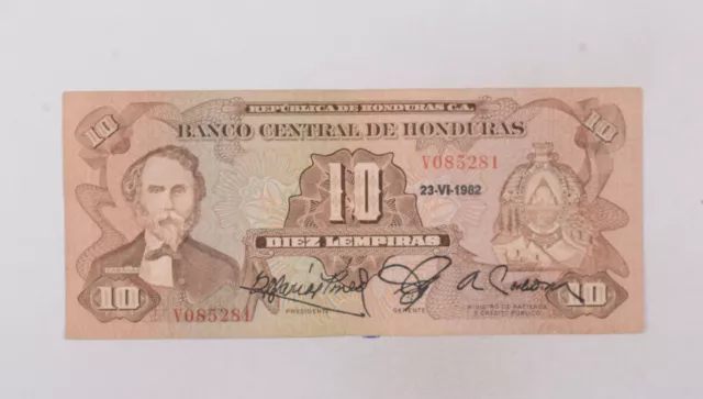 CrazieM World Bank Note - 1976-1989 Honduras 10 Lempiras - Collection Lot m711