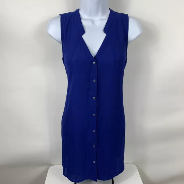 Motherhood Maternity Shirt Women's Small Sleeveless V Neck Belted Lightweight