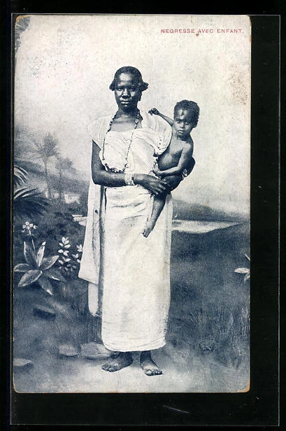 CPA Negresse avec Enfant, Afrikanerin avec Kind