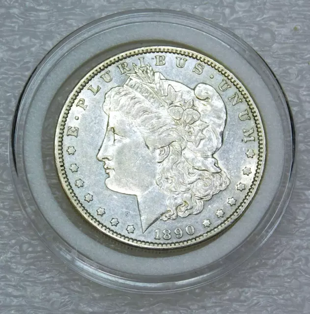 1890-S Morgan Silver Dollar AU/BU Original White Nice Luster in Airtight #C812