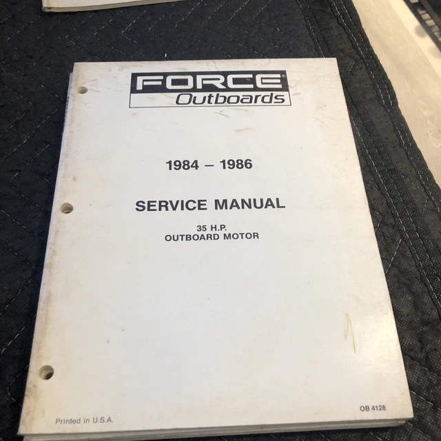 Force 35 Hp Outboard Motor Service Manual 1984 - 1986 Ob4128