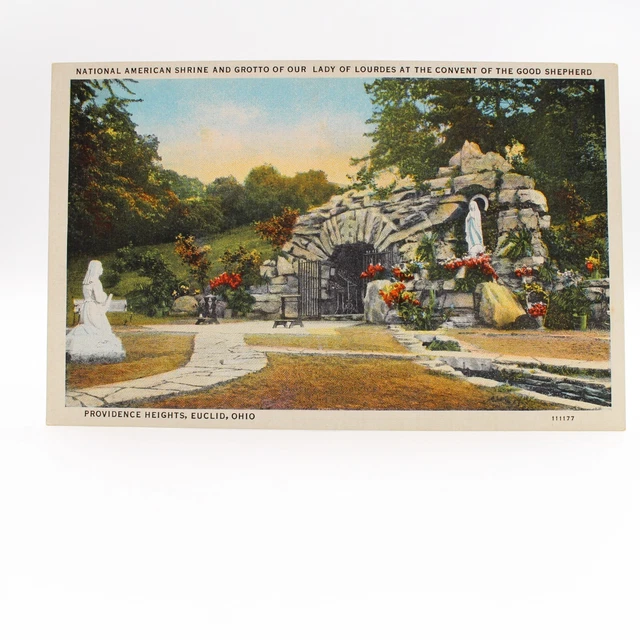EUCLID OH NAT'L American Shrine & Grotto Lady Lourdes Ohio Linen