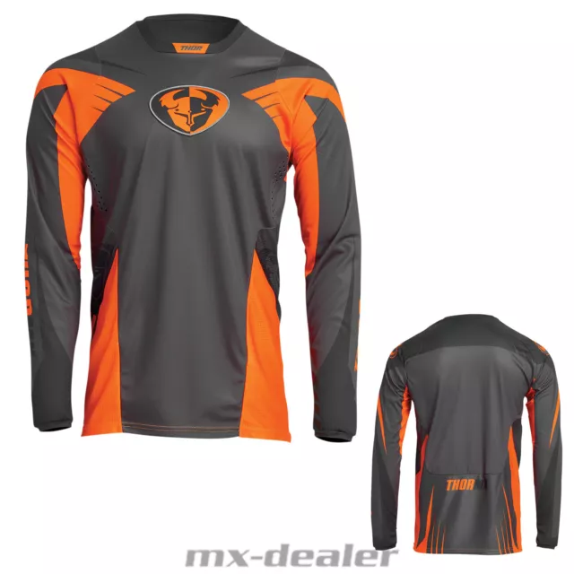 Thor Pulse 04 LE Jersey Trikot Orange Grau MX Motocross Cross Enduro MTB