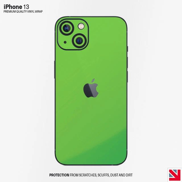 VERDE FLUORESCENTE iPhone 13 pelle decalcomania adesivo vinile avvolgente