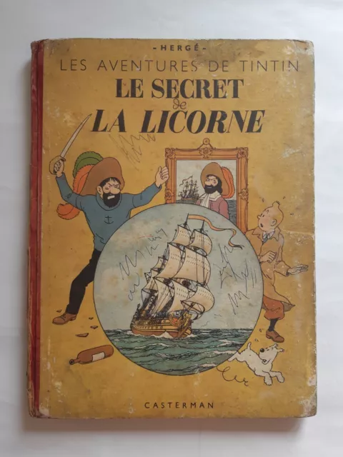 BD Tintin - Hergé - mono-colonne - Le secret de la Licorne - B1 de 1946