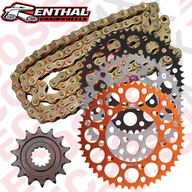 Ktm Sx144/Sx150 Renthal Chain & Sprocket Kit R1 Heavy Duty Chain Alloy Sprocket