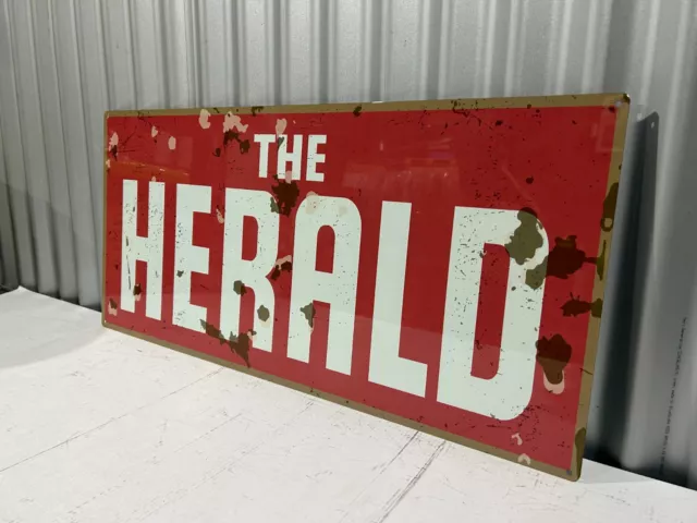 The Herald Newspaper Large Metal Sign Country Sun Weekly Times