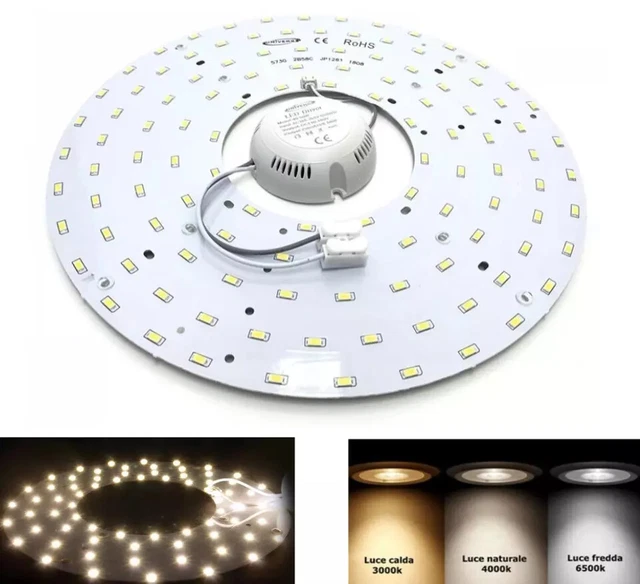 CIRCOLINA LED SMD Modulo Ricambio Neon Corona Led Per Plafoniere 16 Watt 15CM EUR 13,50 - IT