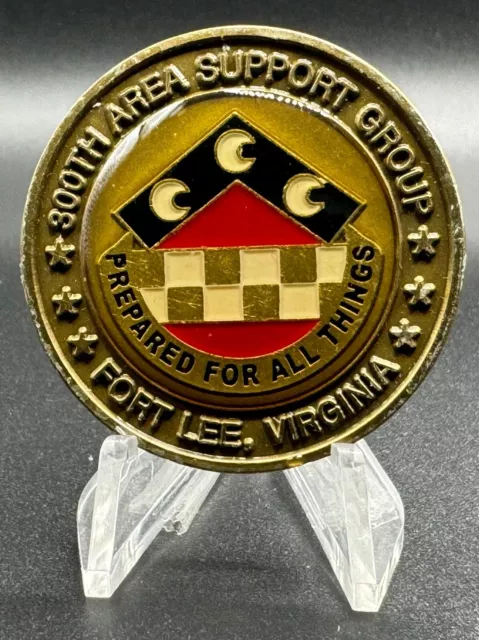 300th Area Support Group Commander Fort Lee, Virginia Military Challenge Coin