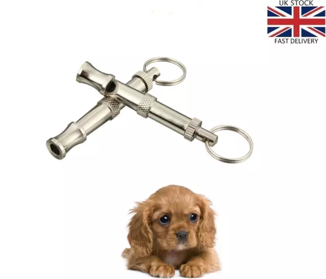 Adjustable Sound Dog Puppy Pet Training Whistle Silent Ultrasonic Key Chain - UK