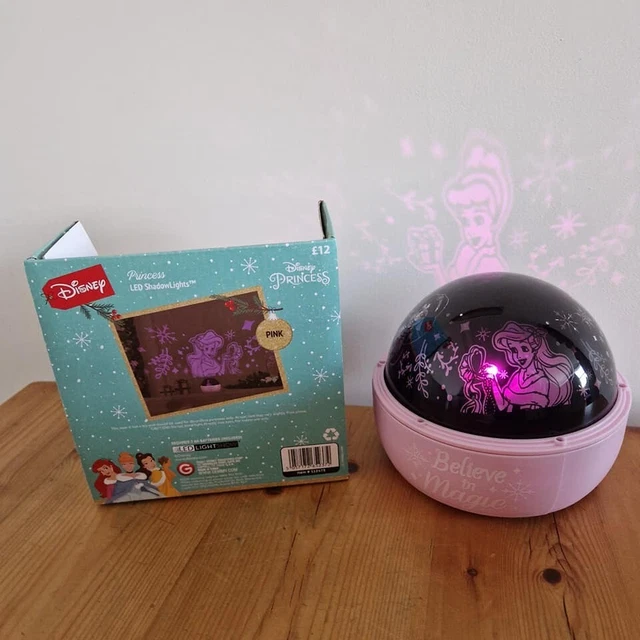 DISNEY PRINCESS CHRISTMAS Projector Projection Light Up Pink Purple ...