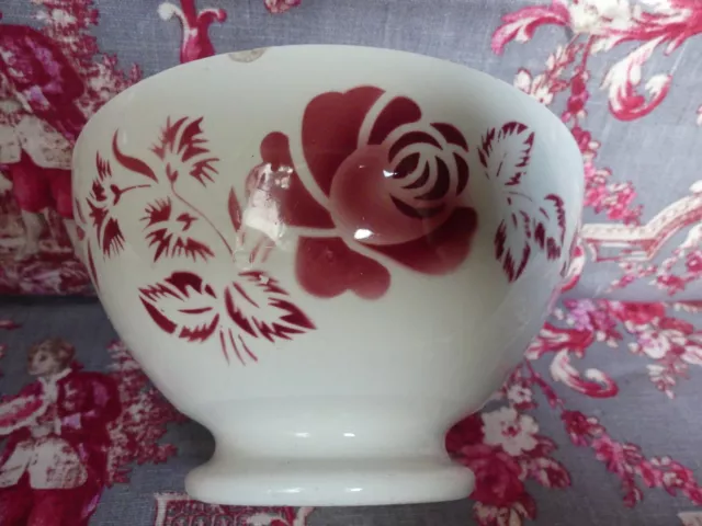 Gros BOL ancien Digoin rose bon état good condition 17cmX9cm French BOWL