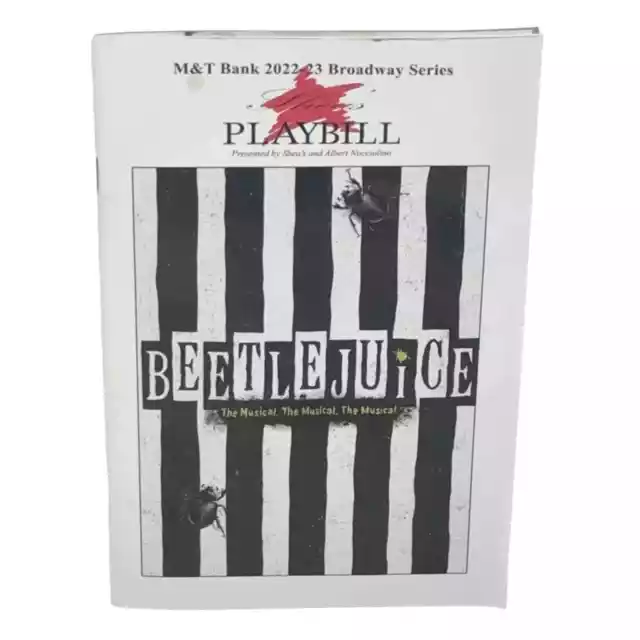Beetlejuice Musical Broadway Series Playbill Shea’s Buffalo Theatre March 2023