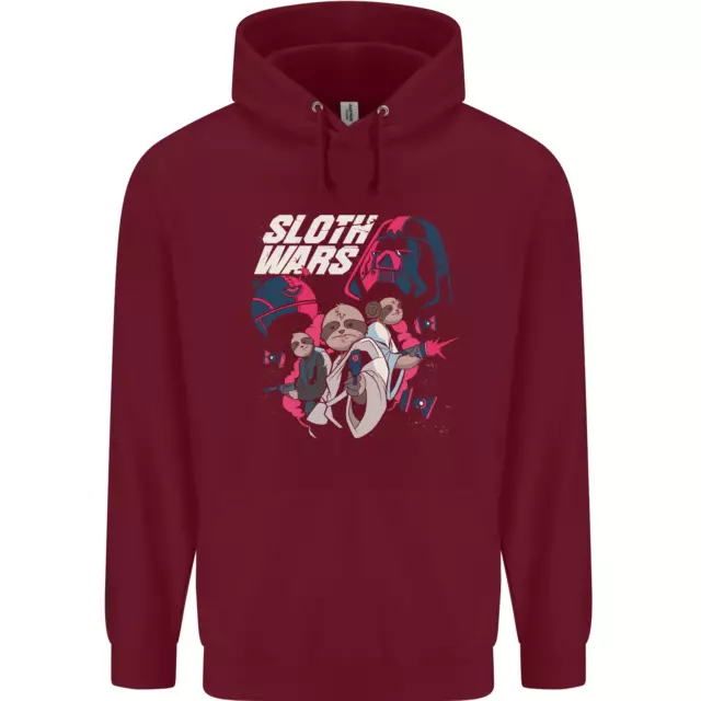 Felpa con cappuccio Sloth Wars divertente parodia TV e film da uomo 80% cotone 7