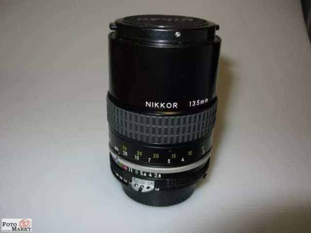 Nikon Nikkor Ai 135 mm 1:2,8 Tele-Objektiv für Spiegelreflex FE, FM, EM F-mount