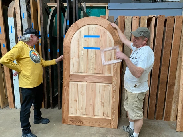 Rustic reclaimed solid Doug Fir DUTCH door glass U choose dimension storybook 7