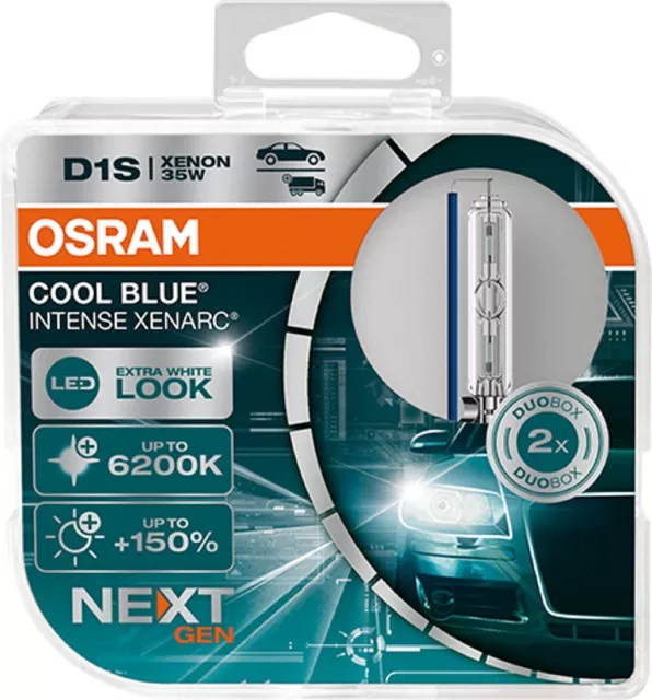 2x OSRAM D1S Cool Blue Intense NextGen.66140CBN 35W 85V  Xenon Brenner 6200K