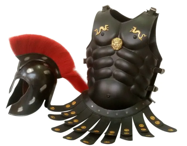 Halloween Troy Helmet Medieval Greek Best Armor Spartan Muscle Jacket Gift Item