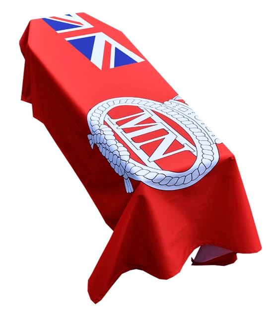 Ensigna rossa mercantile navy con drappo bara stemma - qualità premium e made in UK