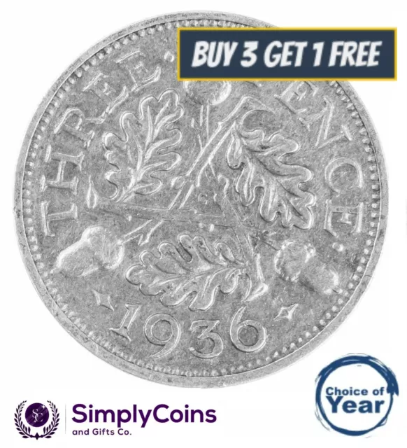 Silver Threepence 3D - 1920 To 1936 - George Vi  Choice Of Year / Date 2