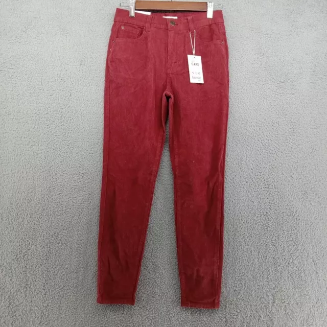 Kensie Jeans Womens 2 Wine Red Corduroy The Kelsey Preppy Neutral Basic Casual