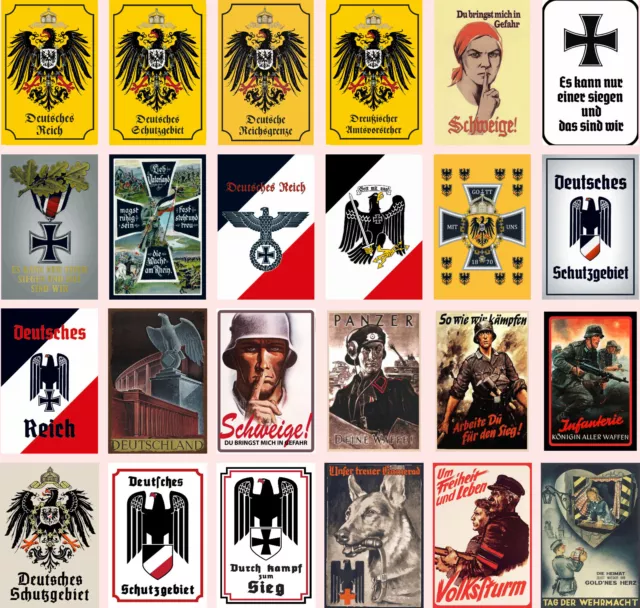 Blechschild 20x30 Deutsches Kaiser Reich historisch Wappen Adler Bar Sammler COL