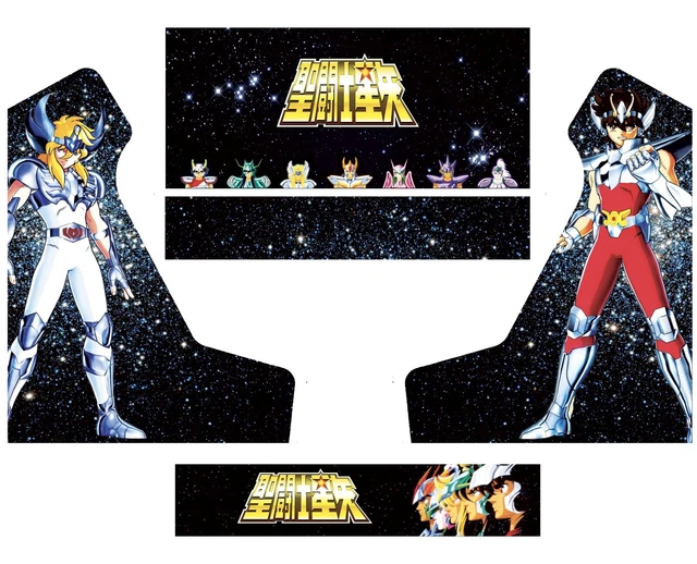 Stickers Bartop Les Chevaliers Du Zodiaque – Autocollant Borne D'Arcade – PM88 France