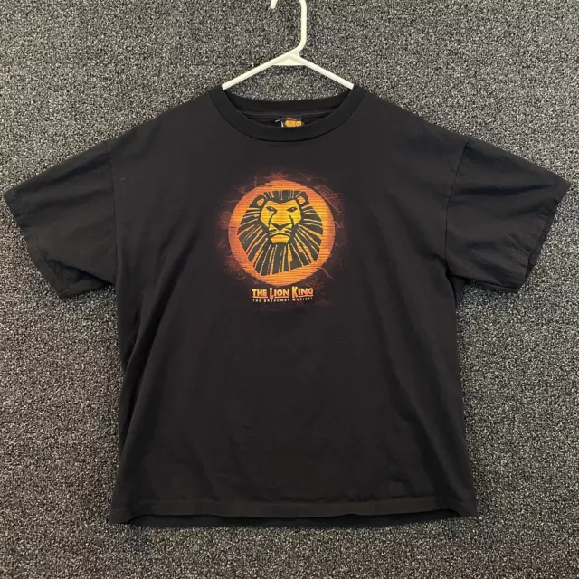 DISNEY LION KING Shirt Mens Large Black Broadway Musical Tee Graphic ...