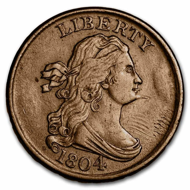 1804 Half Cent Spiked Chin AU - SKU#43231