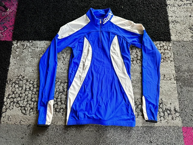 SWIX Blue Base Layer Size M Sport Ski Hiking Winter Top Cross Country Pullover SWIX Blue Base Layer Size M Sport Ski Hiking Winter Top Cross Country Pullover