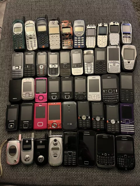 Job Lot 46x Broken Mobile Phones For Spares Or Repair Bundle Nokia Samsung Etc