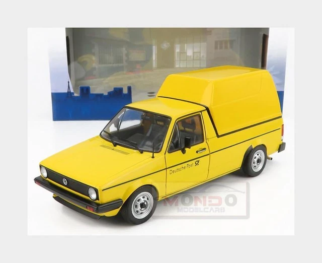 1:18 SOLIDO Volkswagen Caddy Pick-Up Mki Closed Van Poste 1982 Yellow SL1803505