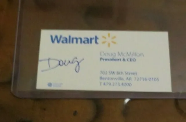 Doug McMillon Pres. & CEO of Walmart signed autographed business card