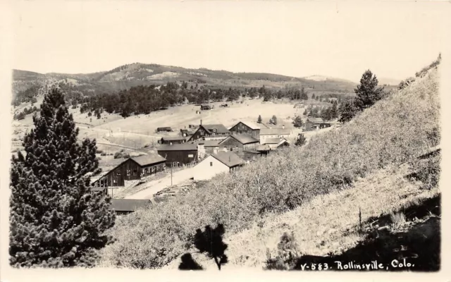 H74/ Rollinsville Colorado RPPC Postcard c1940s Birdseye View Stores  59