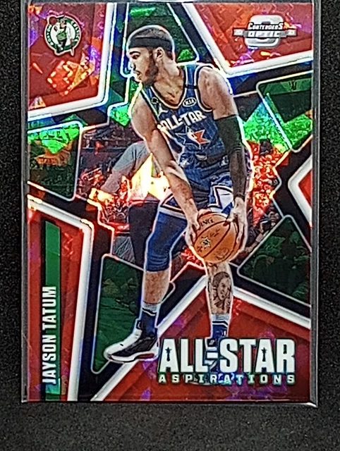 2020 Contenders Optic All-Star Aspirations Red Cracked Ice Prizm Jayson Tatum