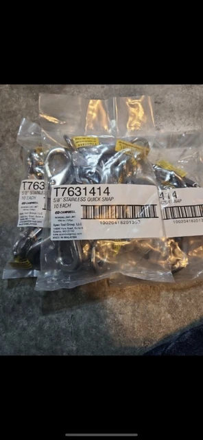 Campbell T7631414 Steel 160 lbs. Capacity Eye Quick Snap 5/8 in. (Pack of 10)