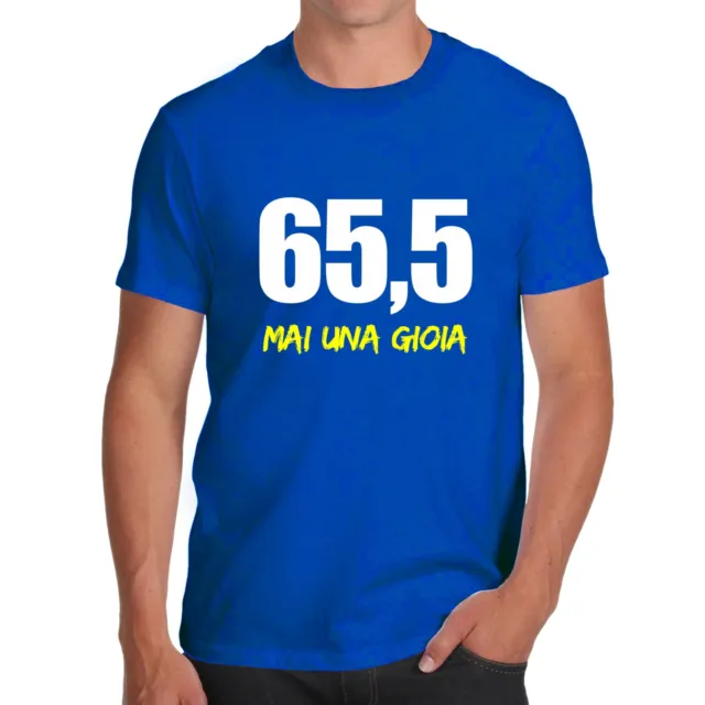T shirt FANTACALCIO AMICI MAGLIETTA CALCIO 65,5 MAI UNA GIOIA T-SHIRT DIVERTENTE