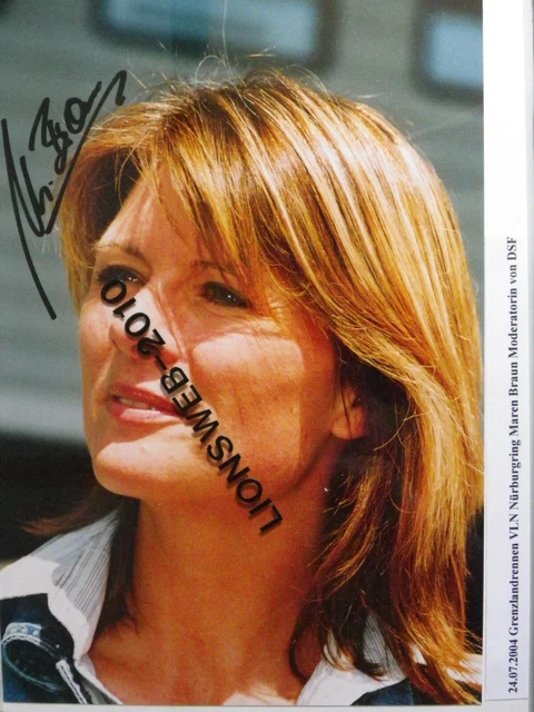 MOTORSPORT MAREN BRAUN Grossfoto mit original Unterschrift #01 EUR 29