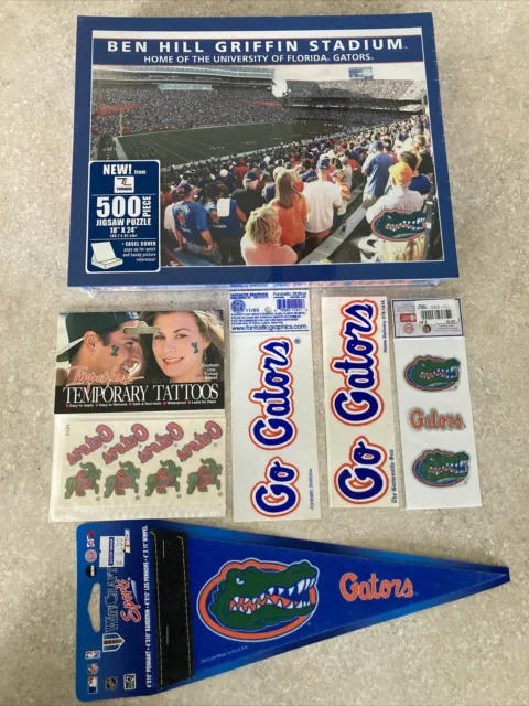 NEW 500 Piece Jigsaw Puzzle FLORIDA GATORS BEN HILL GRIFFIN STADIUM With Extras