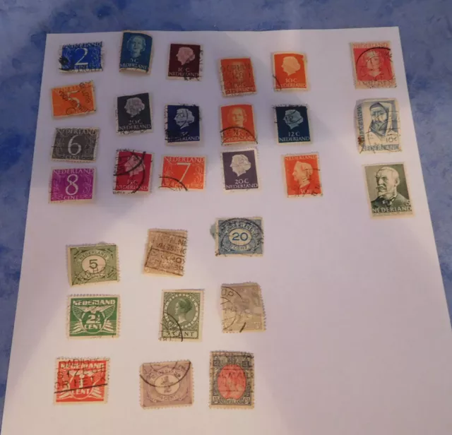 konvolut 28 Briefmarken Niederlande Lot aus Sammlung keine Doppelte ,ALT!