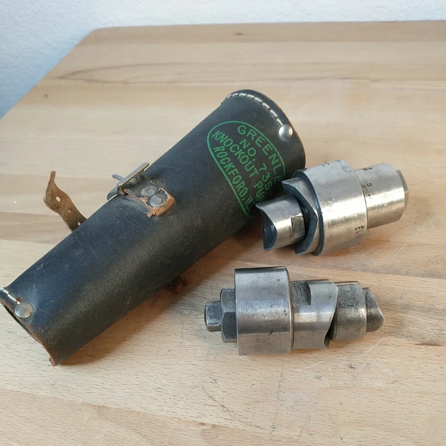 Greenlee 735 Knockout Punch Set with  Leather Case, Used