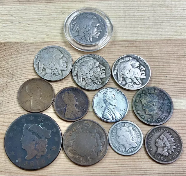 1 Cent (1816)  2 Cent (1865) 3 Cent (1881) MORE! 1890 V Nickel 1c Ind/Linc 4 Buf