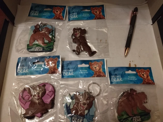 Set 5 Portachiavi Koda Fratello Orso 2D in gomma Disney Lotto D