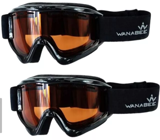 WanaBEE Childrens Kids 4-12yrs Unisex Ski Snow Goggles 100% UV Protection 2