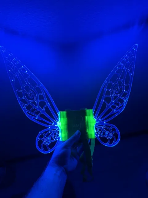 Tinkerbell 14” inch Light Up Fairy Glow Wings Costume Disney Rare Tested Working
