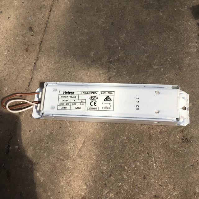 Helvar L58 A-K 240 V soffocamento zavorra magnetico per luce a strisce 58 W 5 piedi 1500 mm