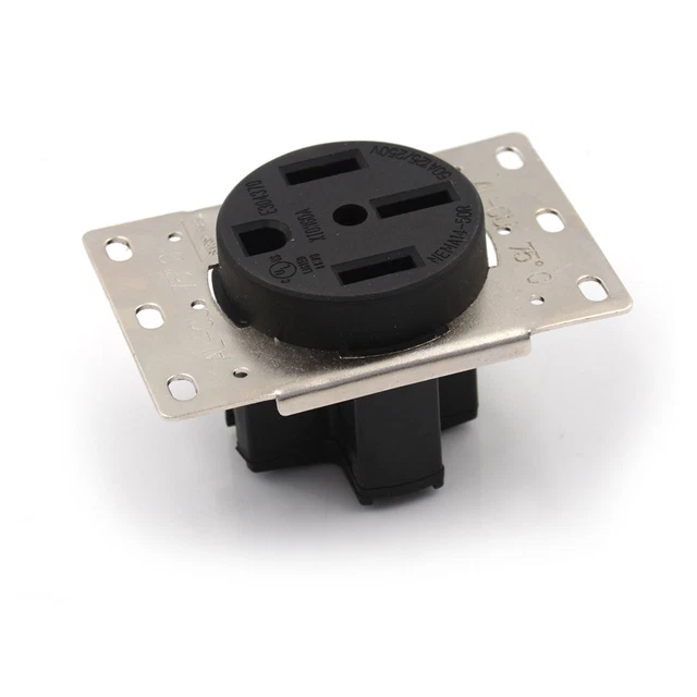 50A 125-250V Industrial Grade NEMA 14-50R Straight Blade US Four Holes Soc;''
