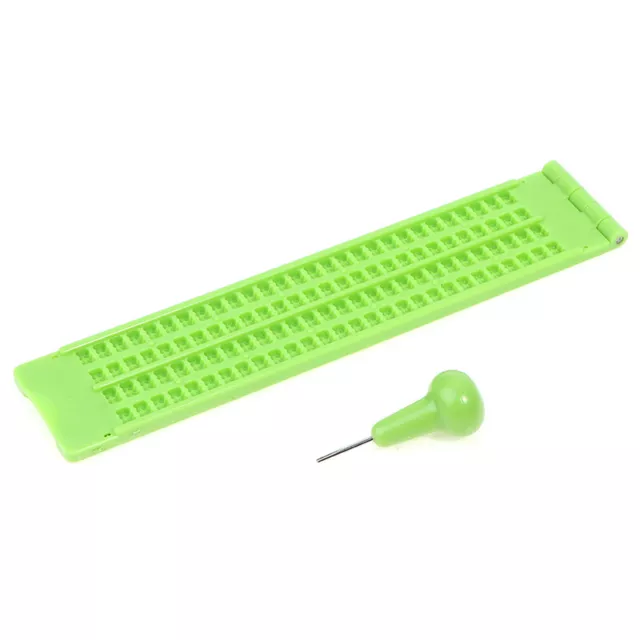 Plastic Braille Writing Slate School Portable Practical With Stylus Practi FT